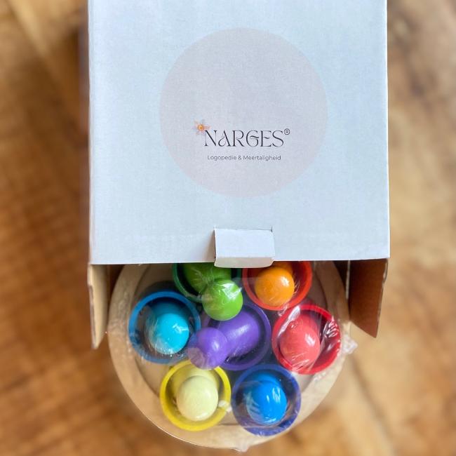 Narges®|Sorteer speelgoed met regenboogpoppen
