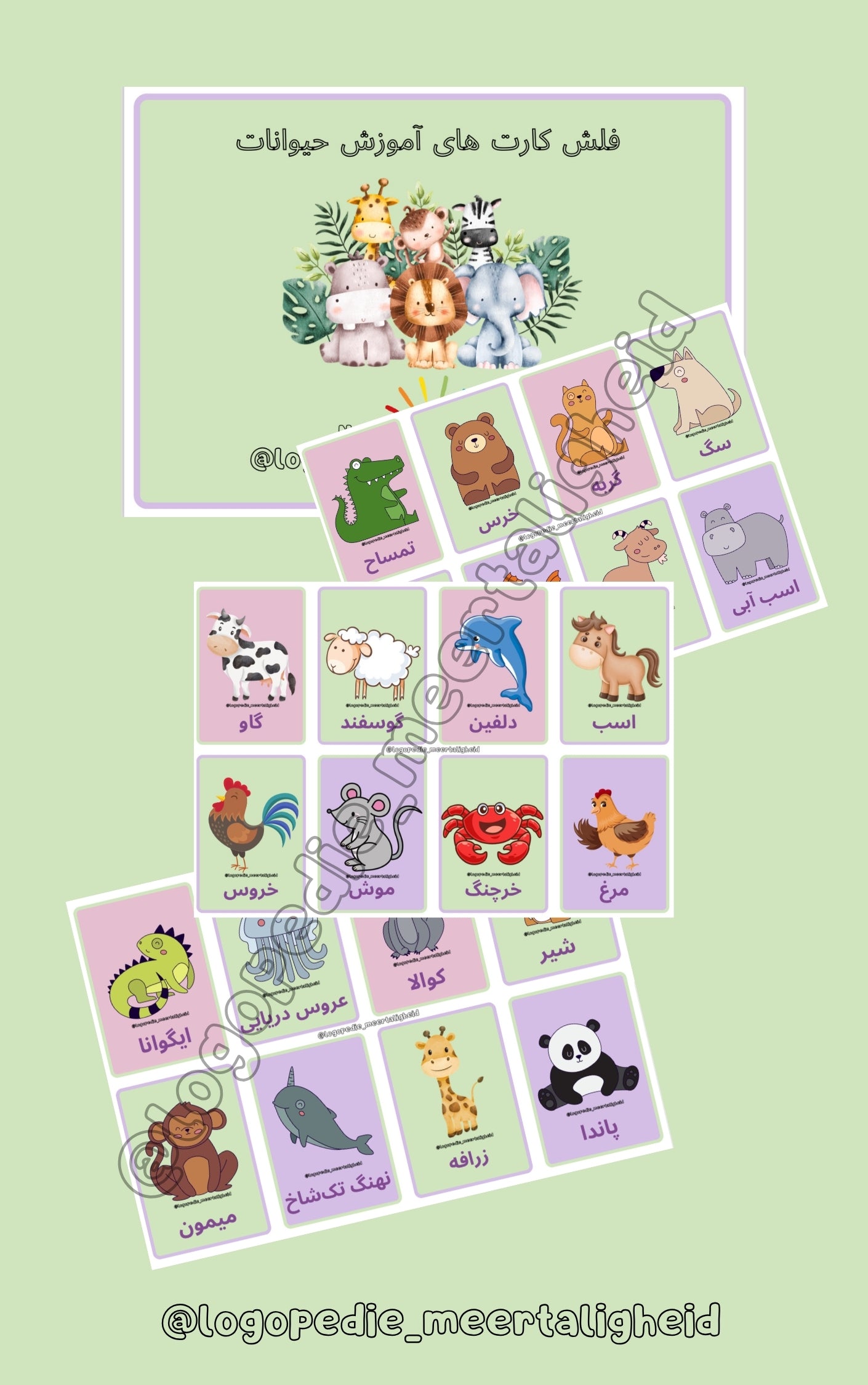 Narges®| Woordkaarten- dieren