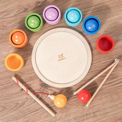 Narges®|Het magnetisch houten regenboog ballen speelgoed